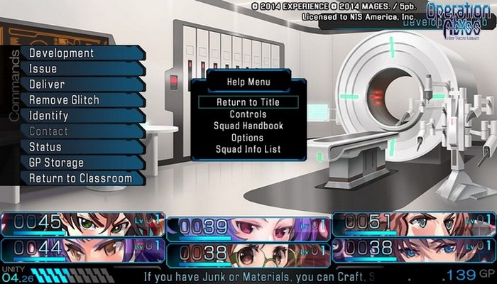 Operation abyss new tokyo legacy 2 interface
