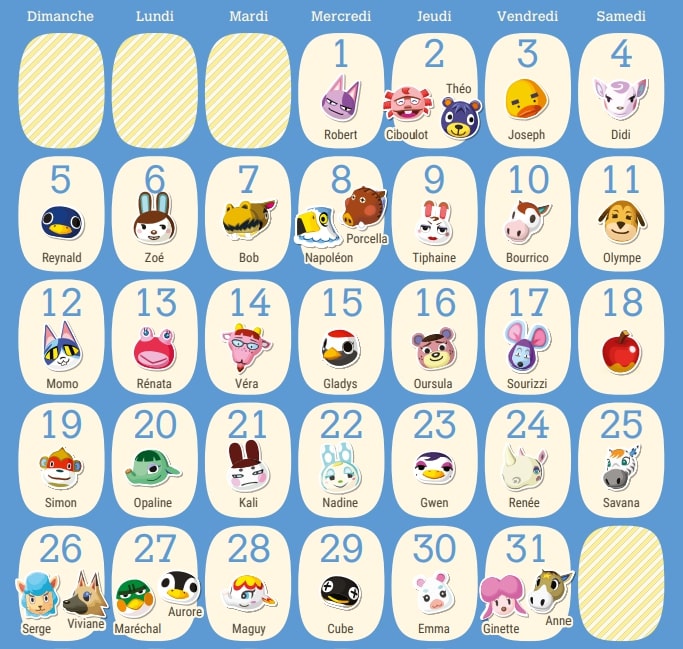 Liste Complete Des Anniversaires Guide Animal Crossing New Horizons